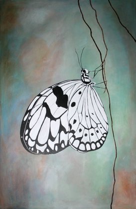 art painting abstract nature butterfly